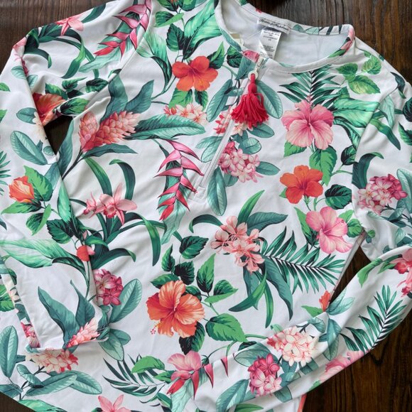 NWT Tommy Bahama Tropi Calling UV/Rash Guard Half Zip - Picture 4 of 5